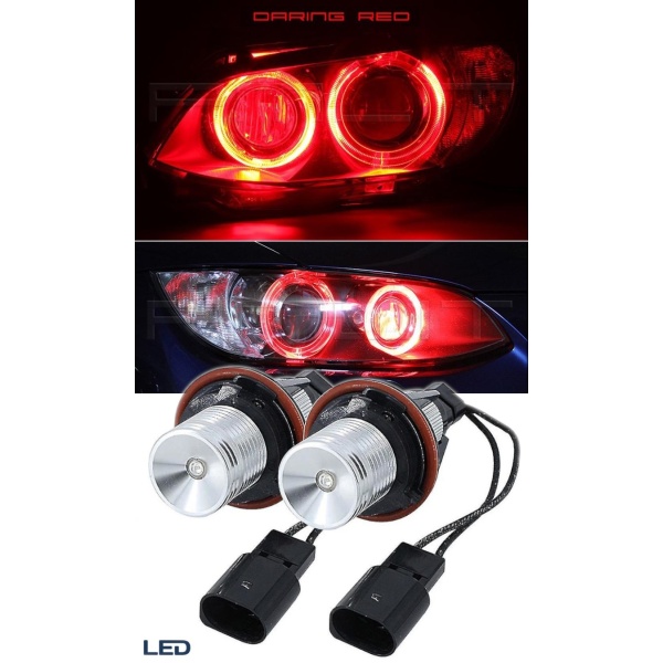 Set 2 Becuri Led Marker Angel Eyes Bmw E39 E60 E61 E39 E63 E64 E65 E66 E83 X5, Rosu KRU166